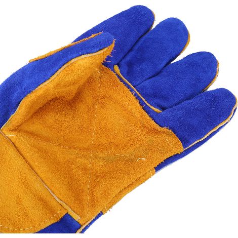 Gants de soudage en cuir de vachette résistant aux hautes températures pour l'entretien des espaces verts et des entrepôts (1/5)