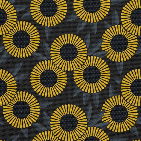 Outdoor dekostoffe oxford - Motiv geometrische Sonnenblumen (1/5)