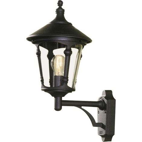 Konstsmide Virgo Applique d'extérieur Lanterne classique noire mate, IP23 (1/3)