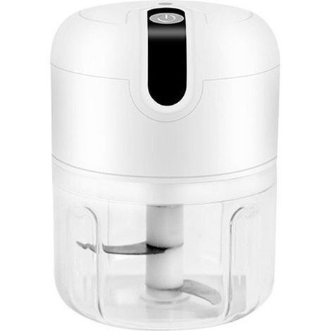 Hachoir à viande électrique, petit hachoir à ail, hachoir à légumes, broyeur d'aliments sans fil rechargeable par batterie, puissant hachoir à viande manuel blanc (1/5)