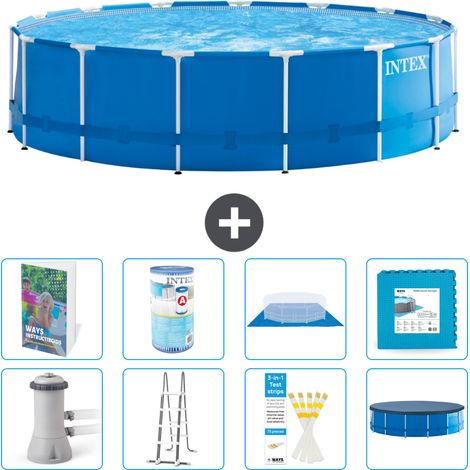 Intex Piscine Tubulaire Ronde - 457x122 cm - 9-pièces S602