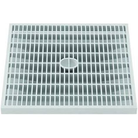 CHIUSINO GRIGLIATO PER POZZETTO - in PP copolimero grigio chiaro - cm.30x30
