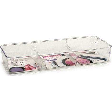 Berilo Organizador de maquillaje transparente elegante y minimalista