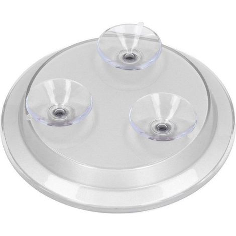 Miroir grossissant 30X côté signal 6 pouces grossi avec 3 ventouses de montage rondes pour voyage argent - (1/5)