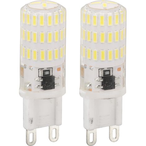 Packung mit 2 dimmbaren G9 LED-Lampen, 3 W, 270 Lumen, AC220V, mehrfacher Schutz, Mini-Größe, für Tisch-, Wand- oder Deckenleuchten. (1/5)