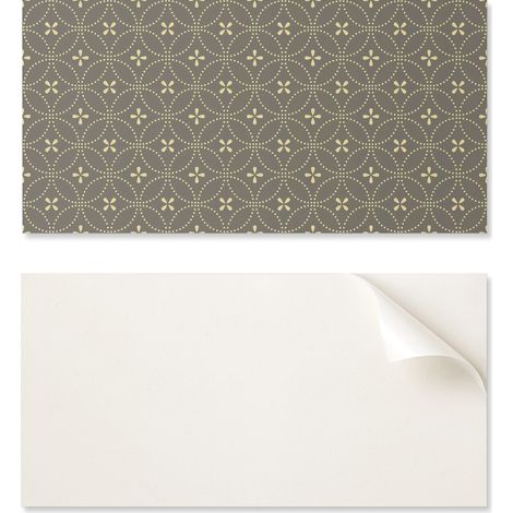 Juego de azulejos autoadhesivos con un delicado estampado floral de 10x40x20 cm.