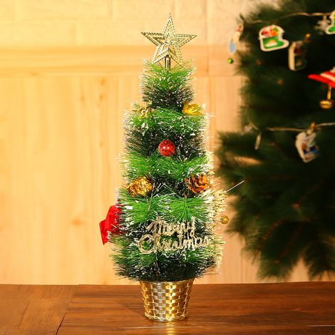 Mini sapin de Noël de bureau, décorations de Noël, articles de Noël, décoration de vitrine, vente en gros d'aiguilles de pin, sapin créatif en aiguilles de pin, sapin en aiguilles de pin de 55 cm