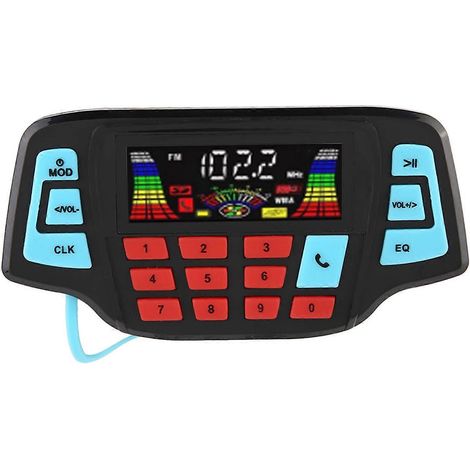 Système audio Bluetooth MP3 étanche pour moto avec haut-parleurs stéréo et porte-carte mémoire USB