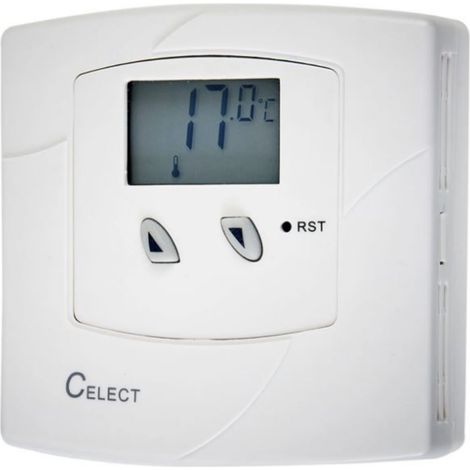 Termostato Digital CAET RDT1  Control de Pared +5°C a +35°C  3 Contactos 5A  Diseño Ultra Compacto 62x62mm