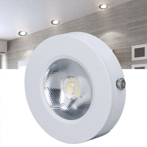 Spot LED ultra-mince en saillie 3W/lumière blanche pour armoires à vin, placards et plafonniers (1/5)