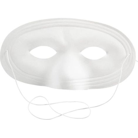Masque demi-visage - Non spécifié - 10 x 17,5 cm - Fini velours - Élastiques inclus