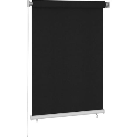 Außenrollo 100x140 cm Schwarz