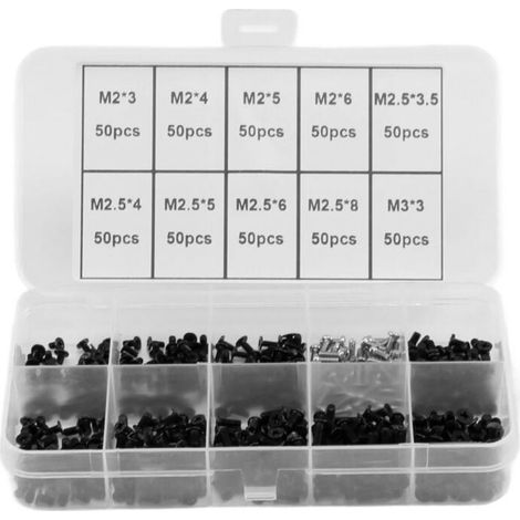 500 pezzi di viti di ricambio universali per laptop M2, M2.5, M3 Gateway (1/4)