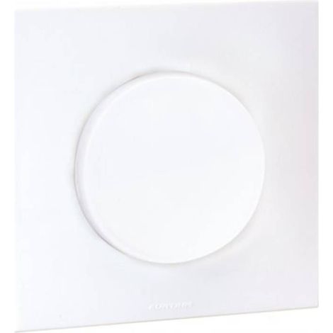 Interrupteur ou va et vient complet avec griffes et plaque - SQUARE EASY blanc - Eur'Ohm