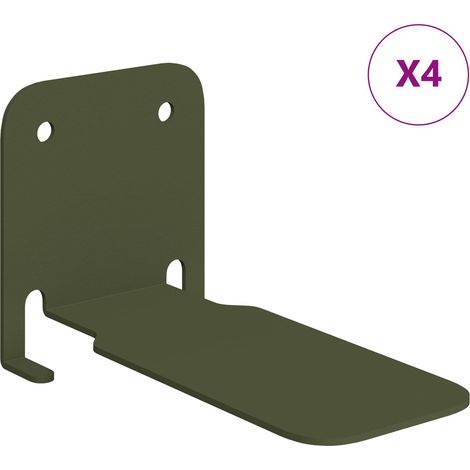 Maison Exclusive - Schwebendes Regal mit Regal 4 pcs Olive Grün 6