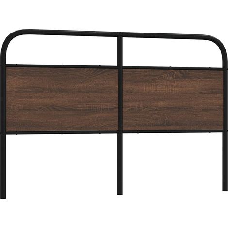 Tête de lit 150 cm en acier et bois d’ingénierie chêne marron, 156 x 100 cm - PANGIVO (1/5)