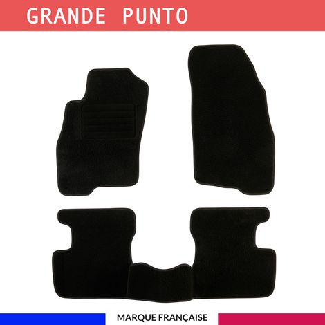 Tapis de voiture - Sur Mesure pour PUNTO EVO/GRANDE PUNTO (2005 - 2012) - 3 pièces - Tapis de sol antidérapant pour automobile (1/4)