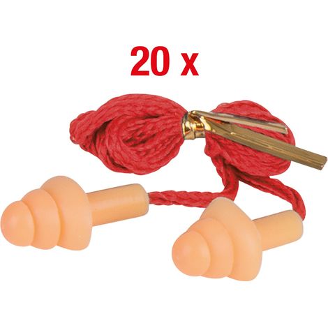 KS Tools Ohrstöpsel PU, mit Schnur und Pilzkopf, 20 Paar