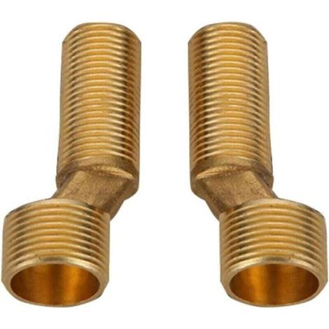 Mezclador excéntrico para baño/ducha, XU, reductor de codo de latón, brazo giratorio ajustable, montaje en pared, salida de ascensor, excéntrico largo, dorado - KZQ (1/3)