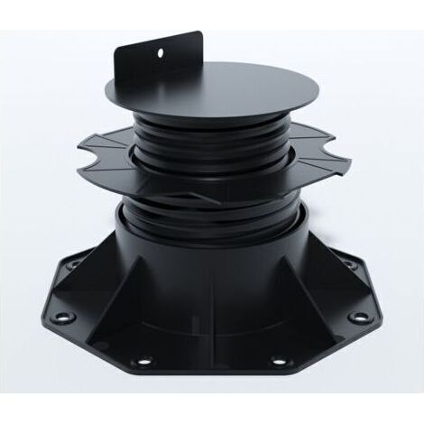 PLOT RÉGLABLE DE 60 À 138 MM POUR TERRASSE BOIS ET COMPOSITE - Coloris - Noir, Surface couverte en m² - 0.09 (1/5)