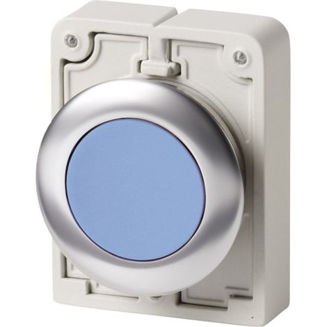 Eaton 182947 M30C-FDR-B Druckschalter flach, rund, verchromt  Blau   1 St.