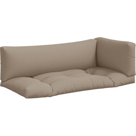 Maison Exclusive - Palettenkissen 3-tlg. Taupe Stoff (1/5)