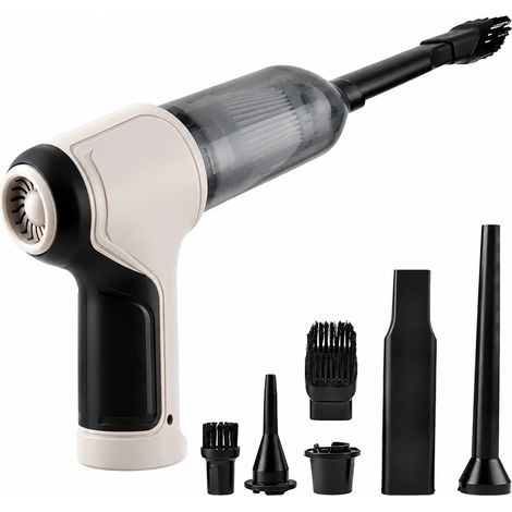Aspirateur de voiture 7,4 V 120 W, forte aspiration, faible niveau sonore, portable pour poils d'animaux, voiture, maison, bureau (1/5)