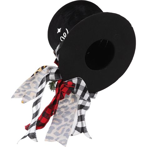 Chapeau haut-de-forme pour sapin de Noël - Décoration portable et élégante pour tables et portes (1/5)