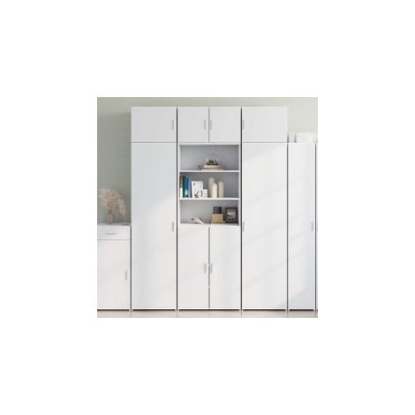 Armoire de rangement blanc 70x42,5x225 bois d'ingénierie
