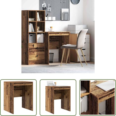 Bureau compact - Bureau Bois ancien 60 x 50 x 76 cm (1/5)