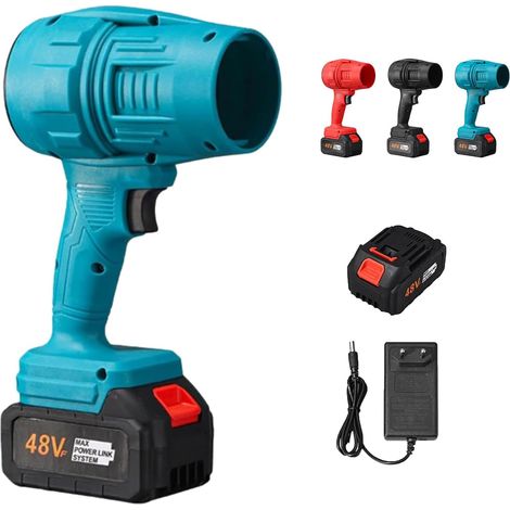 Turbo-Jet-Gebläse, kabelloses Turbo-Super-Power-Air-Dust-Gebläse, tragbares Mini-Staubgebläse, Trocken-Jet-Gebläse zum Trocknen von Autos (blau) (1/5)
