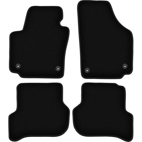 BASIC schwarze Veloursmatten für: Seat Altea Minivan (08.2008-2015)
