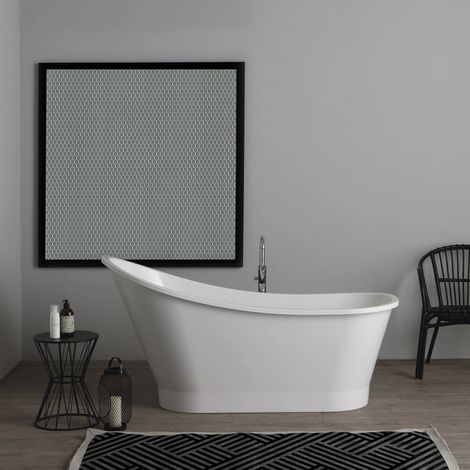 vasca da bagno "resia" bianca, 159x80x49 cm (1/4)