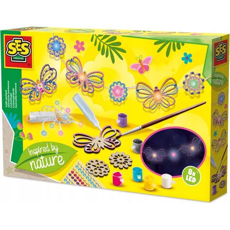 Guirnalda de luces con mariposas, kit decorativo DIY para niños SES Creative 14039 (1/5)
