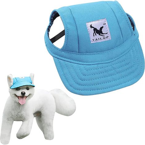 Casquette visière chien été, chapeau soleil chat avec trous oreilles, casquette base-ball chiot, protection UV, bonnet animal, taille unique (1/4)