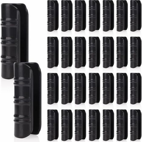 30 PCS Jardin Bâtiments Tube Clip, Clips en Plastique pour Serre Film Clip Tube Serrage Connecteur Kit, pour Serre Bannière Cadre Abris Noir 25mm A (1/5)