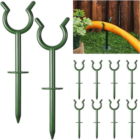10 supports de guidage robustes pour tuyaux d'arrosage de jardin, supports de tuyaux d'arrosage extérieurs (1/5)