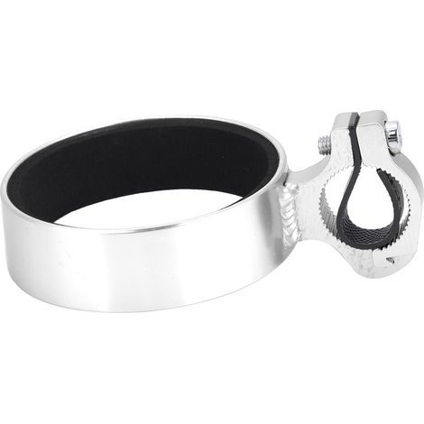 Porte-gobelet vélo en alliage d'aluminium, support pour bouteille d'eau, tasse de thé ou café, accessoire cyclisme argenté (1/5)