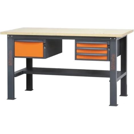 Beta C58BC-W1,6 4C/O Banco da lavoro piano 1,6 m in legno e 4 cassetti (1/2)