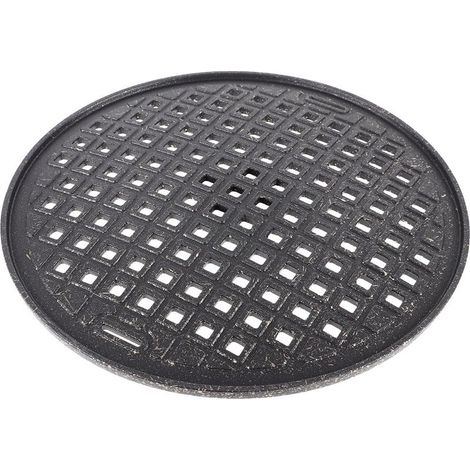 Grille de barbecue ronde antiadhésive avec pierre médicinale, disque à griller, ustensile de pique-nique et de camping. (1/4)