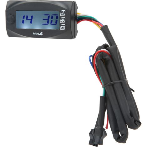 Indicateur de tension et de température pour moto, écran LCD DC12V étanche avec rétroéclairage bleu, universel, 22 mm / 0,86 po (1/5)