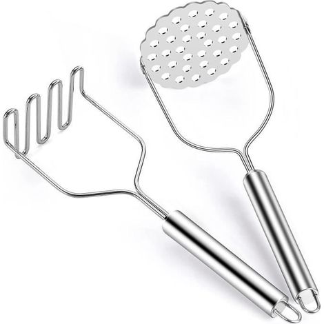 Presse Puree,Presse Pomme de Terre presse-Purée en Acier Inoxydable Lavable Au Lave-Vaisselle, Presse-Purée Pour Légumes et Fruits (1/4)