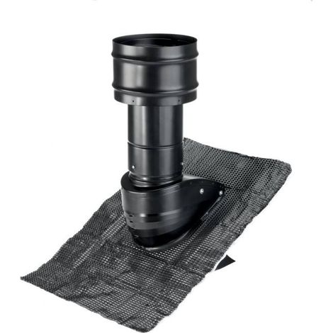 Zehnder Dachhaube 125 Steildach schwarz 6 - 60 Grad