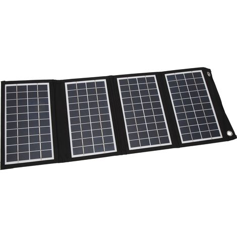 Chargeur solaire avec panneau solaire pliable, 30 W 5 V, chargeur portable avec double sortie USB pour téléphone portable, voyage et camping. (1/5)