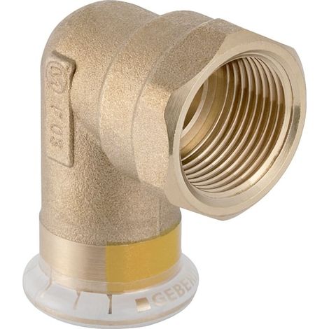 Geberit Mapress Kupfer Übergangswinkel 90 Grad mit Innengewinde Gas CW602N, d 15mm, Rp 1/2″ (1/5)