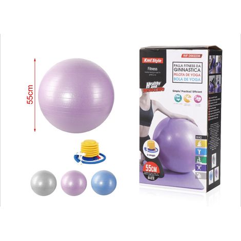 Palla Pilates 55 cm con pompa inclusa, colore assortito (1/3)