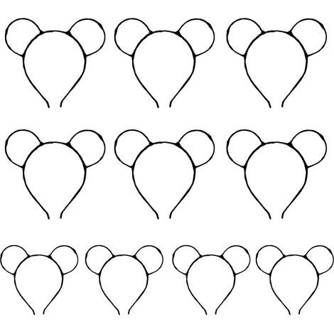 Lot de 10 anneaux à cheveux en fer avec bords lisses pour un usage quotidien et des événements spéciaux, fêtes costumées, bandeaux en fer pour enfants (1/4)