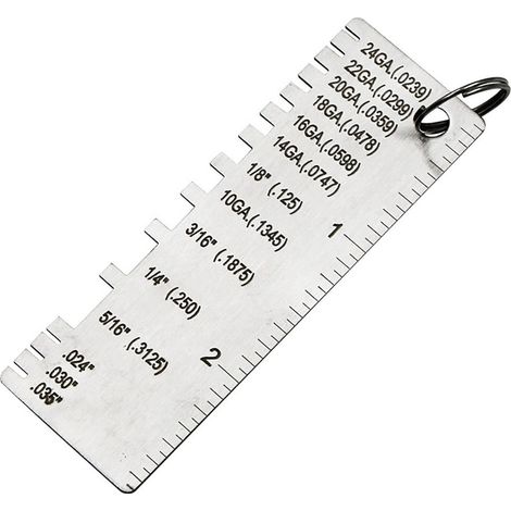 Stainless Steel Welding Measure Tool Weld Thickness Gauge Inspection Ruler (1/5)