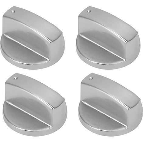 4 Pièces Bouton de Gaz, Métal, Alliage de Zinc, Argent, 6 mm, Cuisinière (1/5)