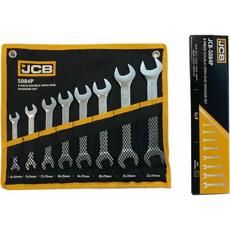 Juego de llaves planas 8 piezas (8-24mm) en estuche